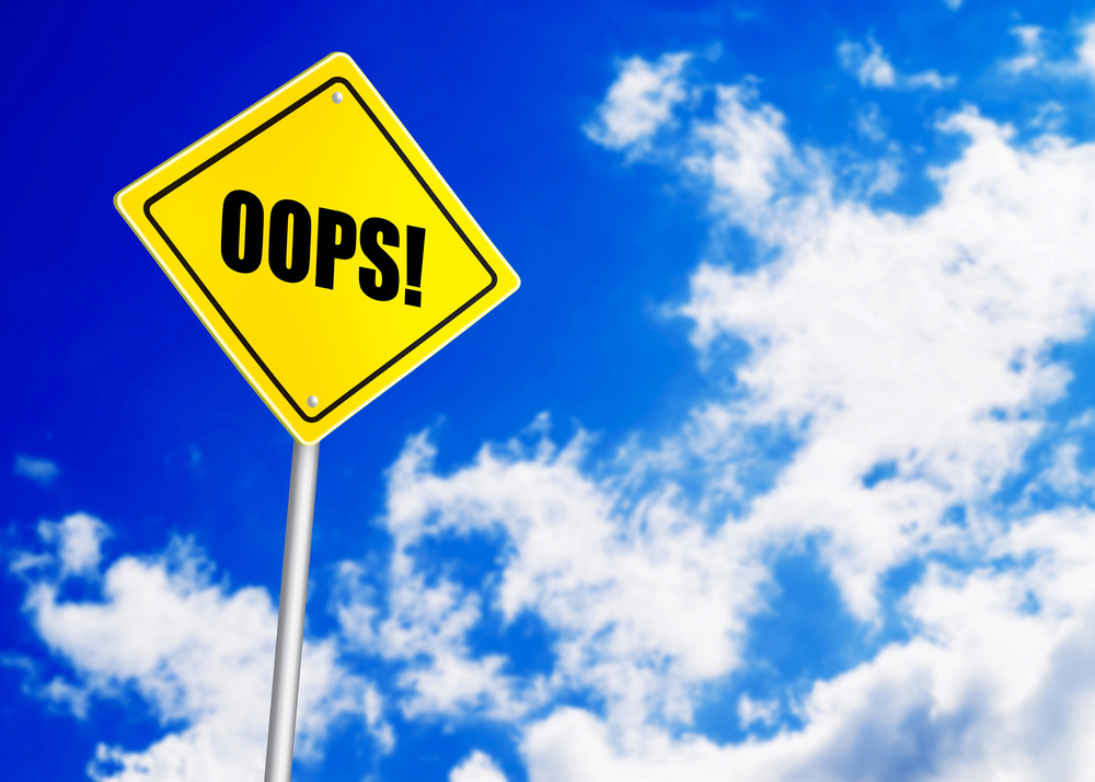 OOPS sign symbolizing the various types of errors that students make